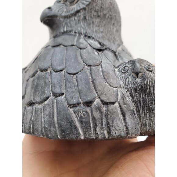 Owl Family Sculpture - Mamma Owl and 2 Baby Owls Figurine - Wolf Sculptures - - Picture 8 of 10